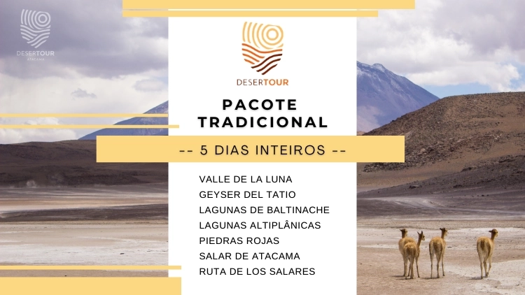 PACOTE TRADICIONAL 5 DIAS INTEIROS  ATACAMA